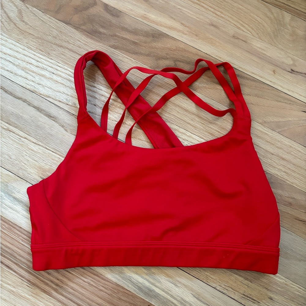 Athleta Train Free sports bra red medium